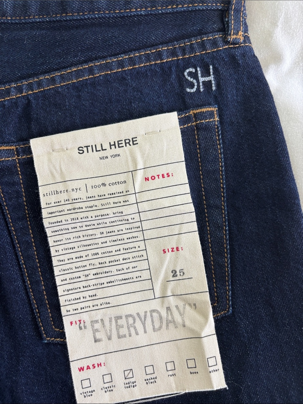 Still Here Everyday Jeans - Dark Indigo - Picture 3 of 6